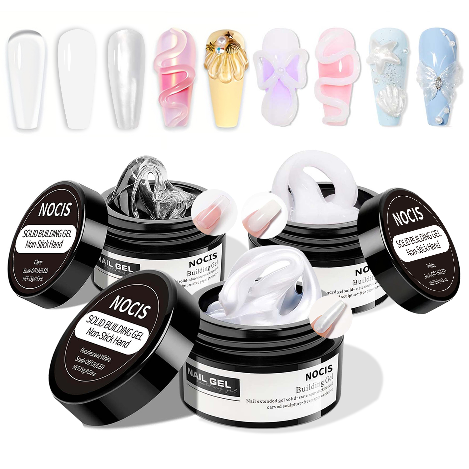 NOCIS 15g Solid Gel Builder Ki - Liquid Uv Glue Kit のレビューと価格