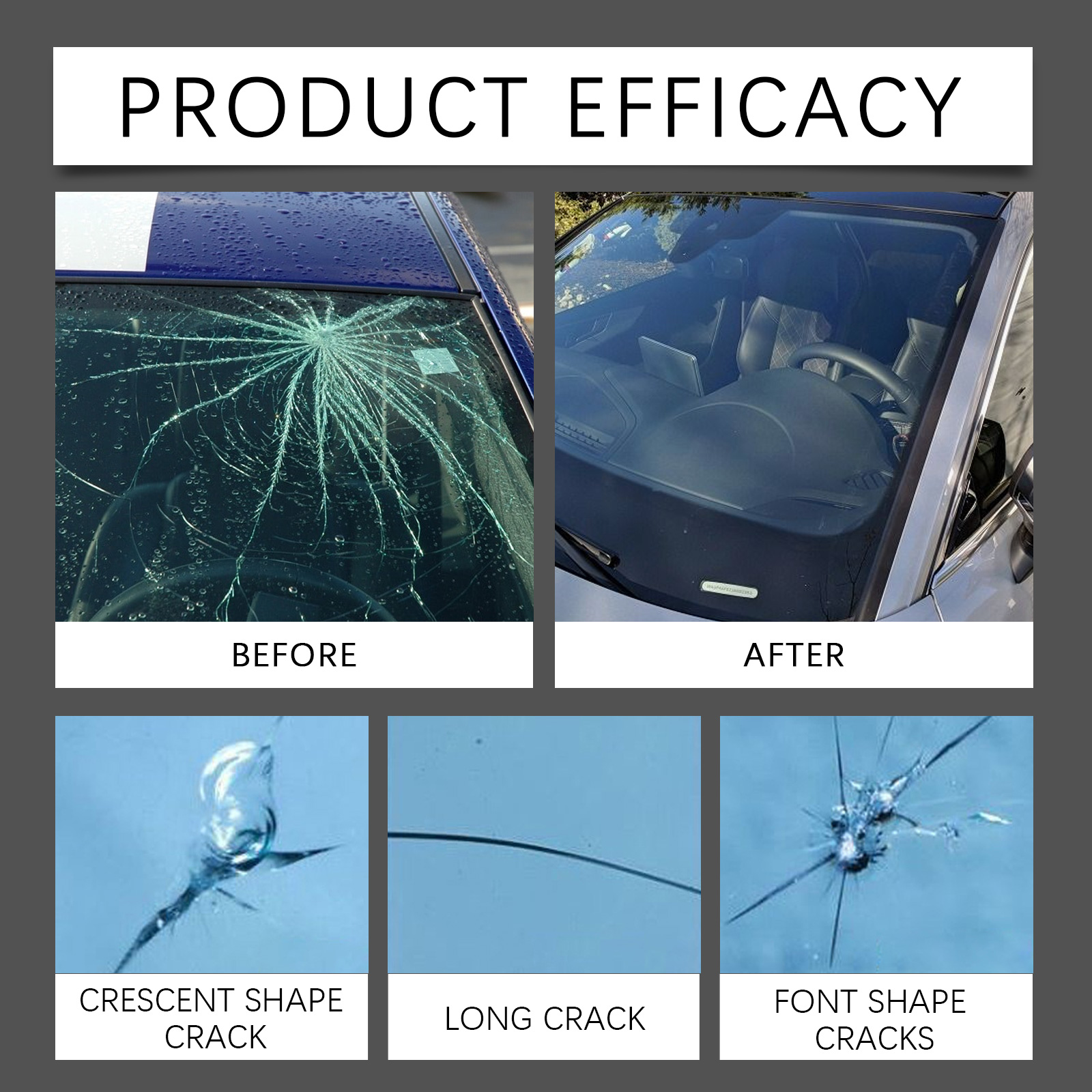 Car Windshield Crack Repair Re - Liquid Uv Glue Kit のレビューと価格