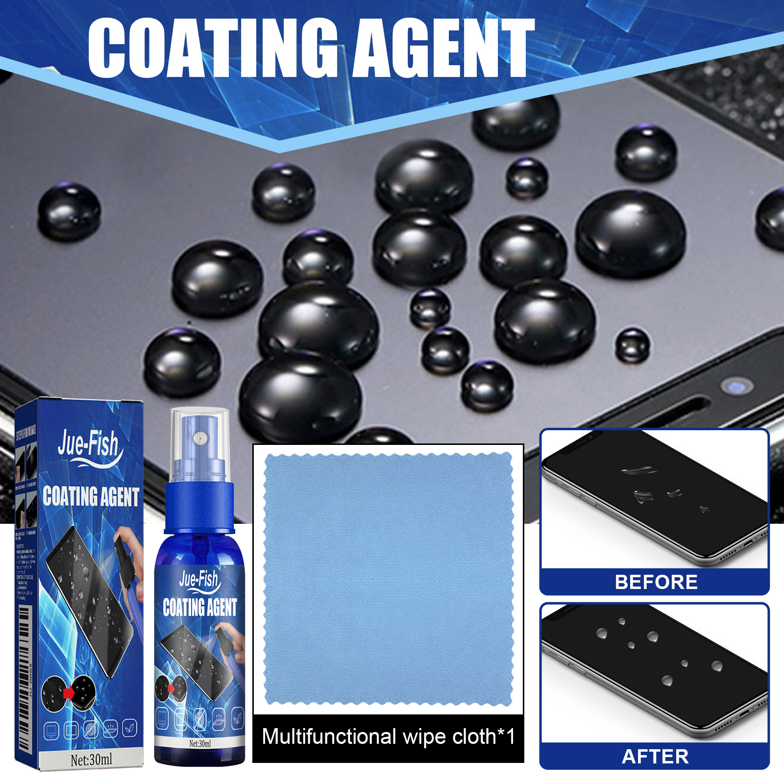 Screen Coating Agent, Smartpho - Oleophobic Coating Spray のレビューと価格