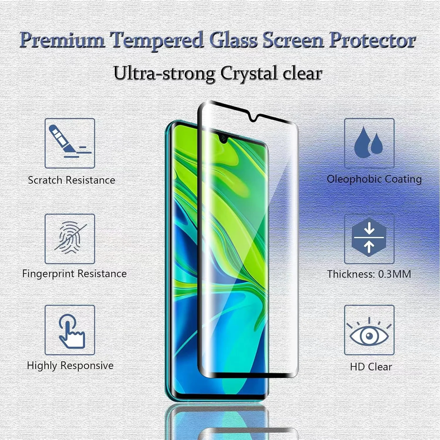 6IN1 For Xiaomi Mi 10 Glass Mi - Curved Edge Screen のレビューと価格