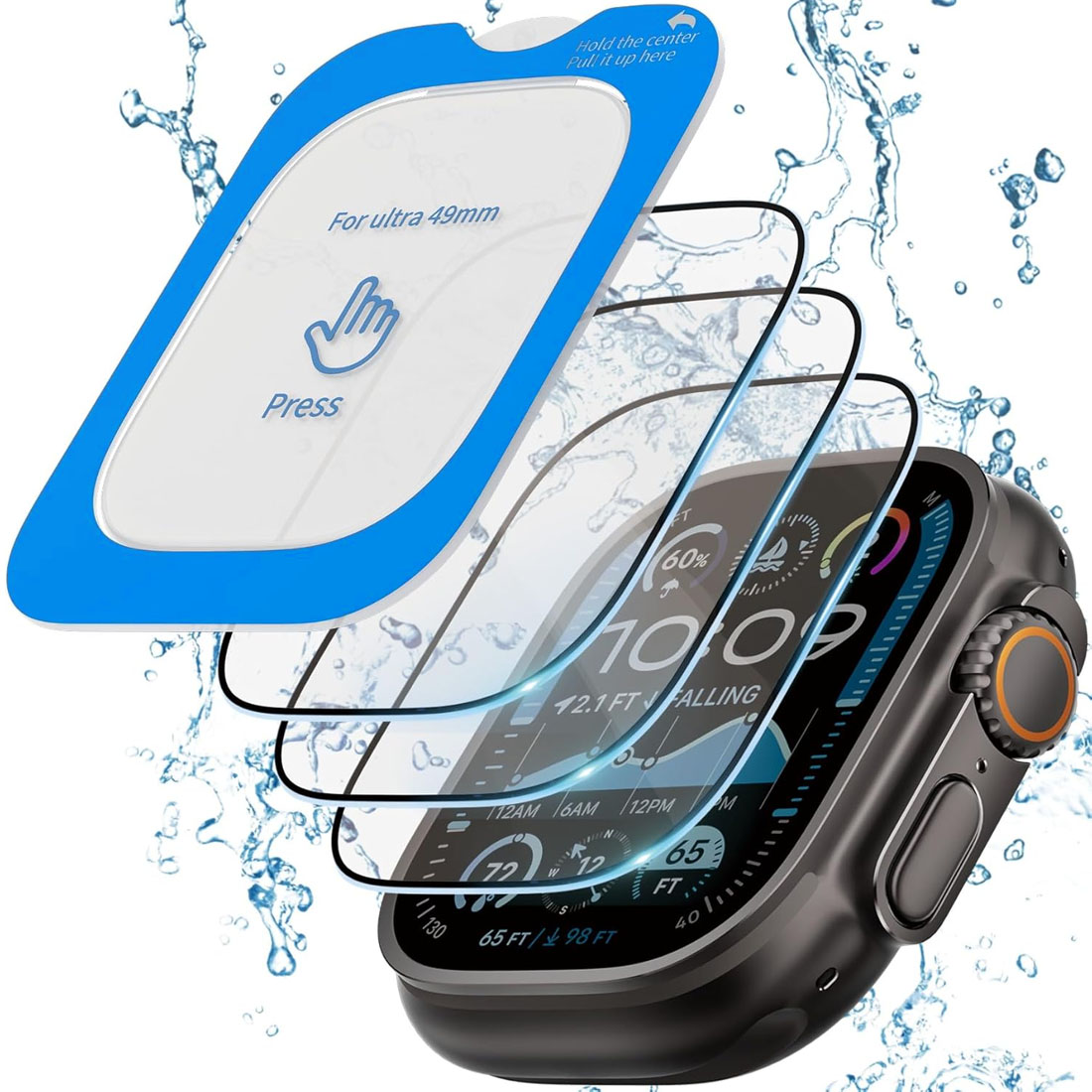 Tempered Glass Film Quick Past - Smartwatch Screen Film のレビューと価格