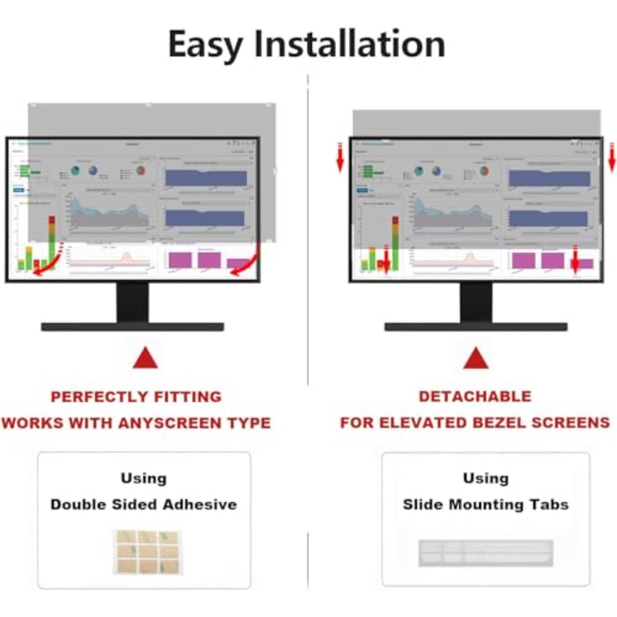 32 Inch Computer Privacy Scree - Privacy Filter 2Pack のレビューと価格