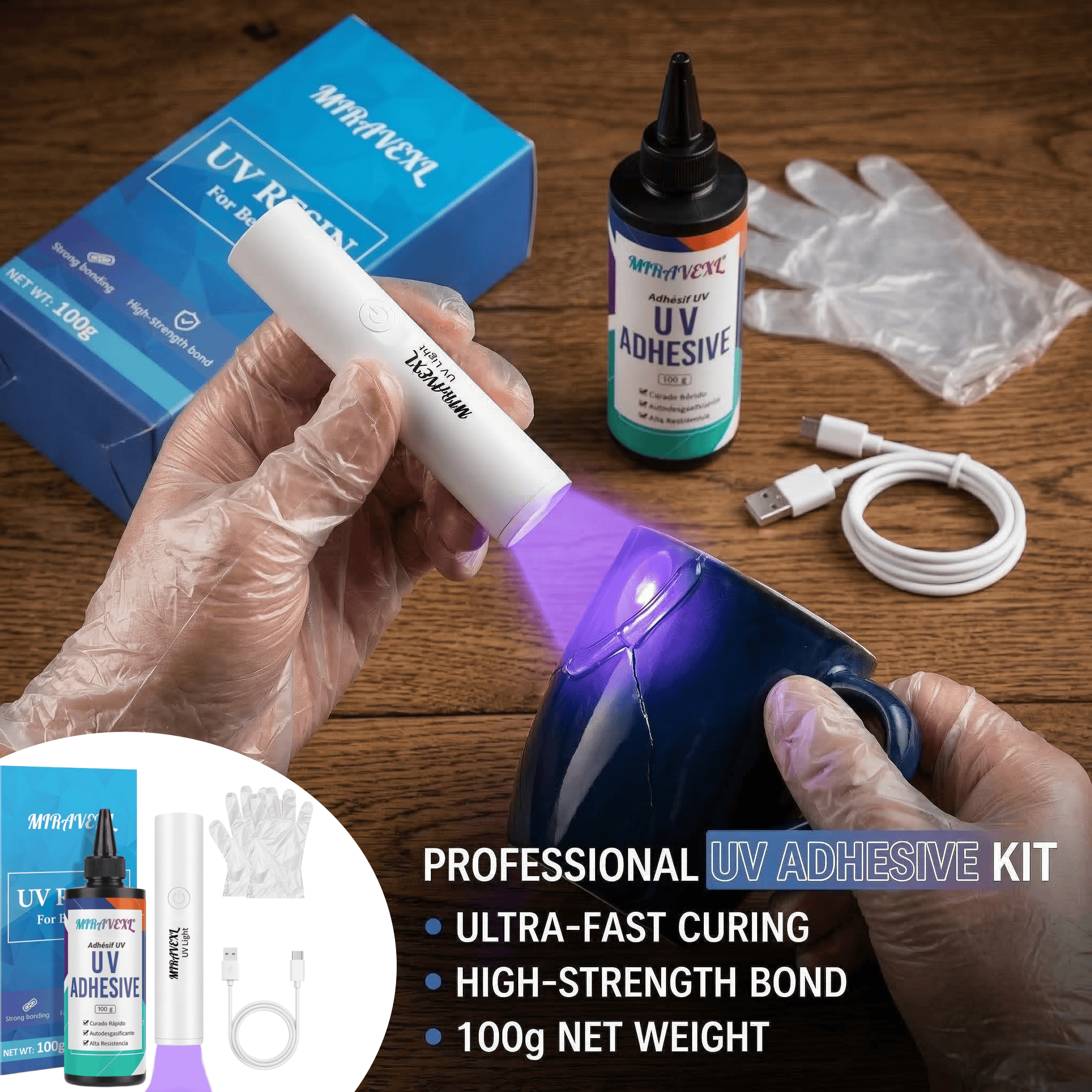 Upgraded UV Resin Kit with USB - Liquid Uv Glue Kit のレビューと価格