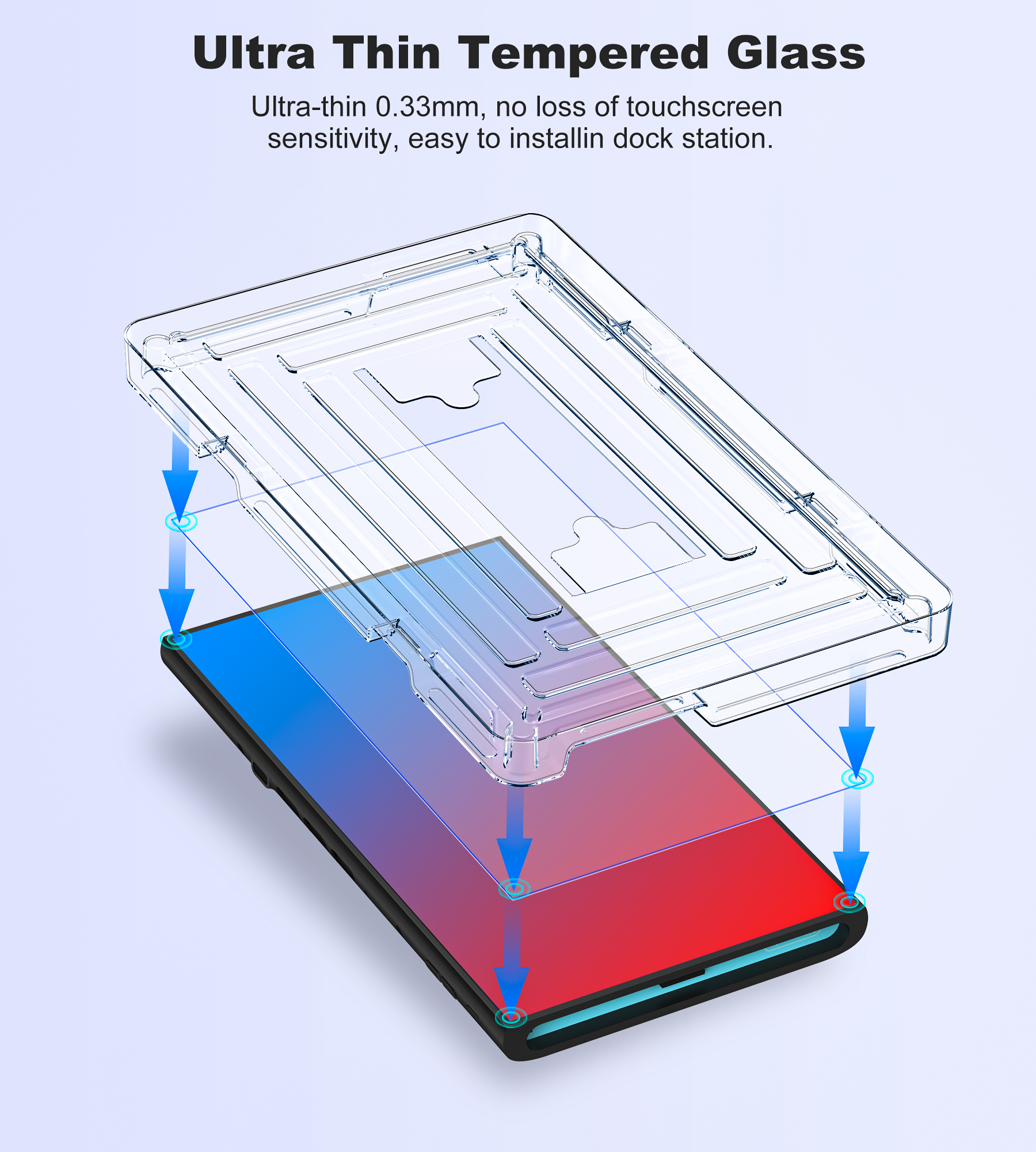 BEBONCOOL 2-Pack Tempered Glas - Screen Alignment Tool のレビューと価格