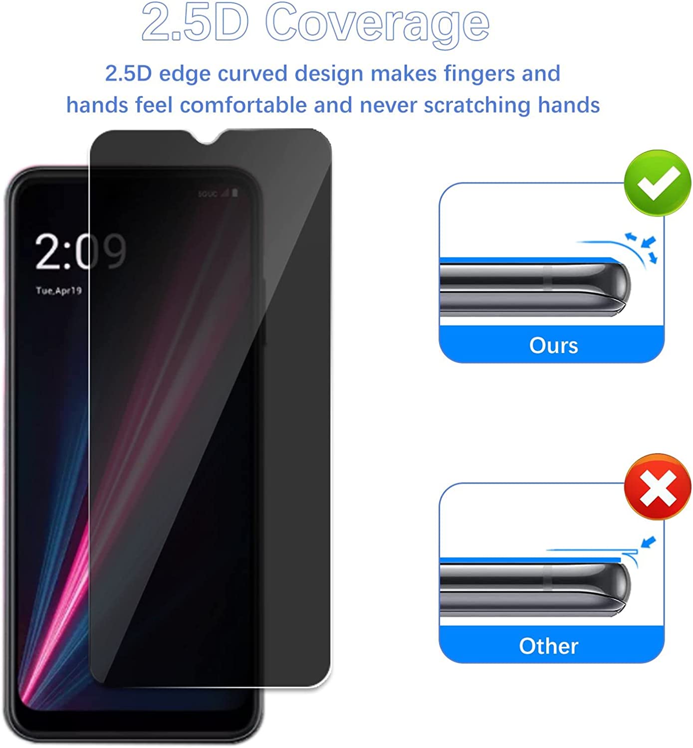 [2 Pack]Fit TCL 40 SE Privacy  - Privacy Filter 2Pack のレビューと価格