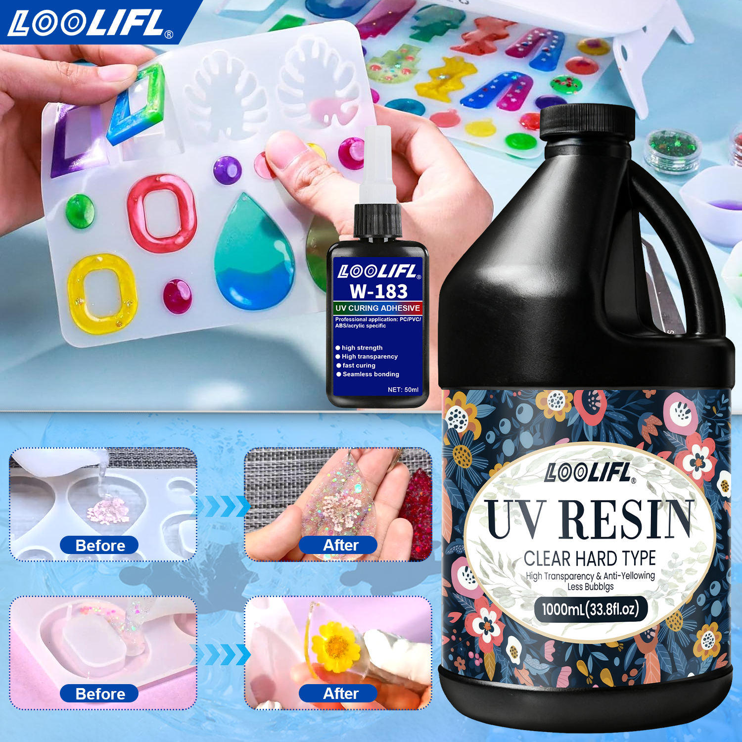 Hot Sell UV Hard Resin Adhesiv - Liquid Uv Glue Kit のレビューと価格