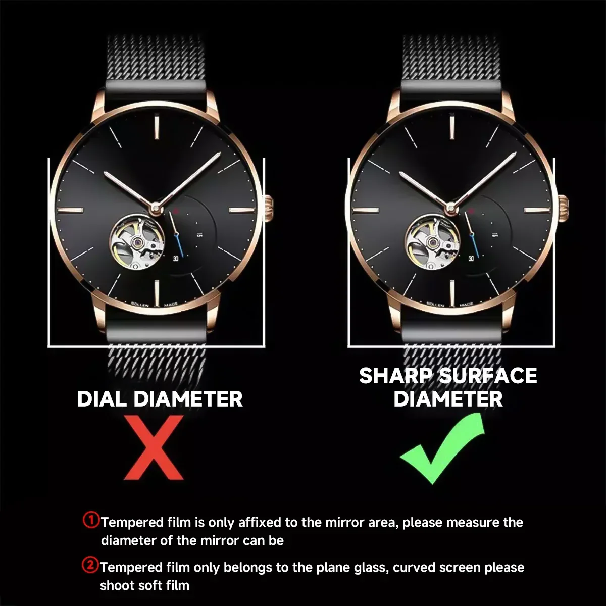 26-46mm Universal Tempered Gla - Smartwatch Screen Film のレビューと価格