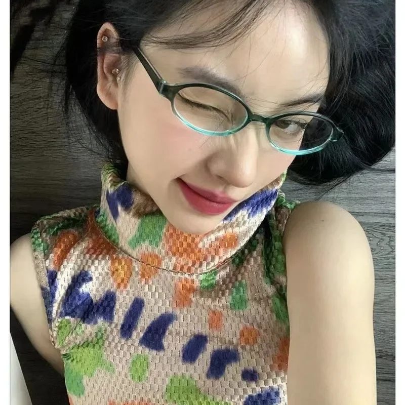 Retro Oval Glasses Women Girls - Anti Blue Light Film のレビューと価格